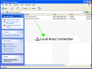 control panel - network - local